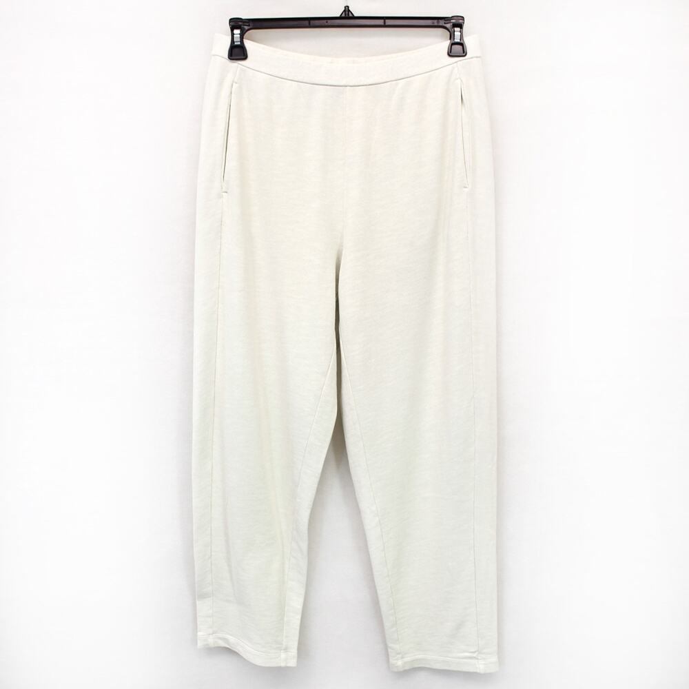 Eileen Fisher Milky White Organic Cotton Pant Pocket Minimalist Quiet Luxury 2X